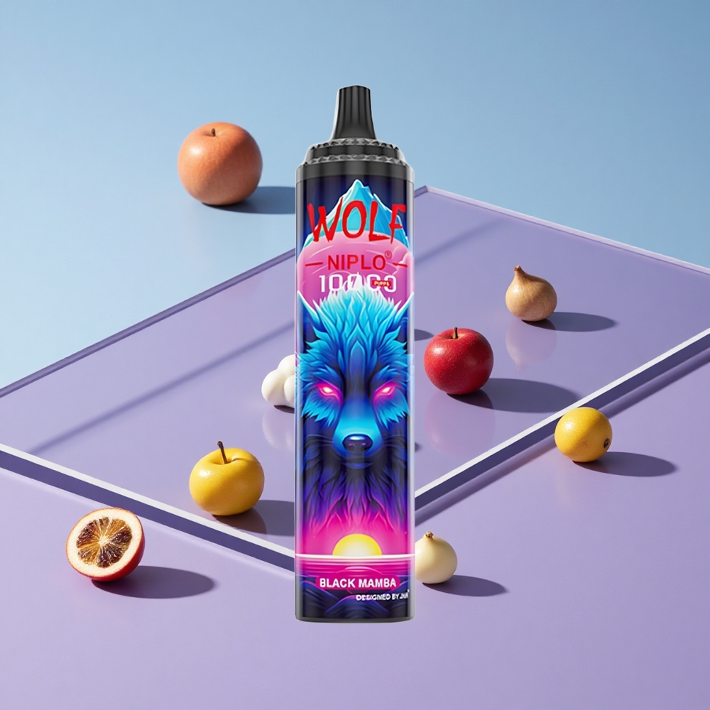 Svart Mamba JNR Wolf Niplo 10000 Puffs 20ml e-væske vape wholesale Norway