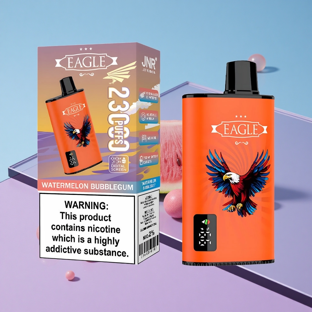 Vannmelon Bubblegum JNR EAGLE Smart 23000 Puffs Justerbar Luftstrøm Digital Skjerm vape wholesale Norway