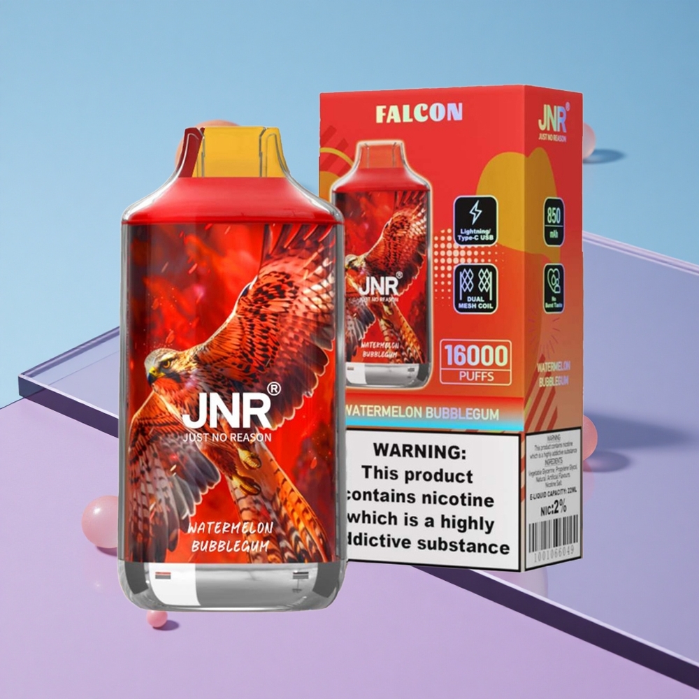 Vannmelon Bubblegum JNR Falcon 16000 Puffs 22ml E-væske Smart LED Display vape wholesale Norway