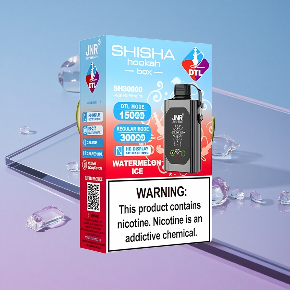 Vannmelon Is JNR Shisha Hookah Box 20500 Puffs HD Skjerm Type-C Lynlading vape wholesale Norway
