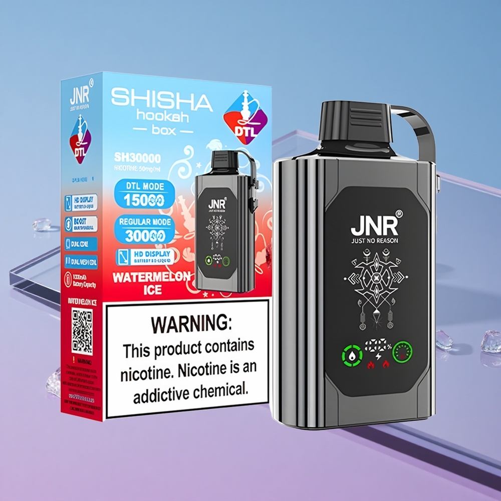 Vannmelon Is JNR Shisha Hookah Box 20500 Puffs HD Skjerm Type-C Lynlading vape wholesale Norway