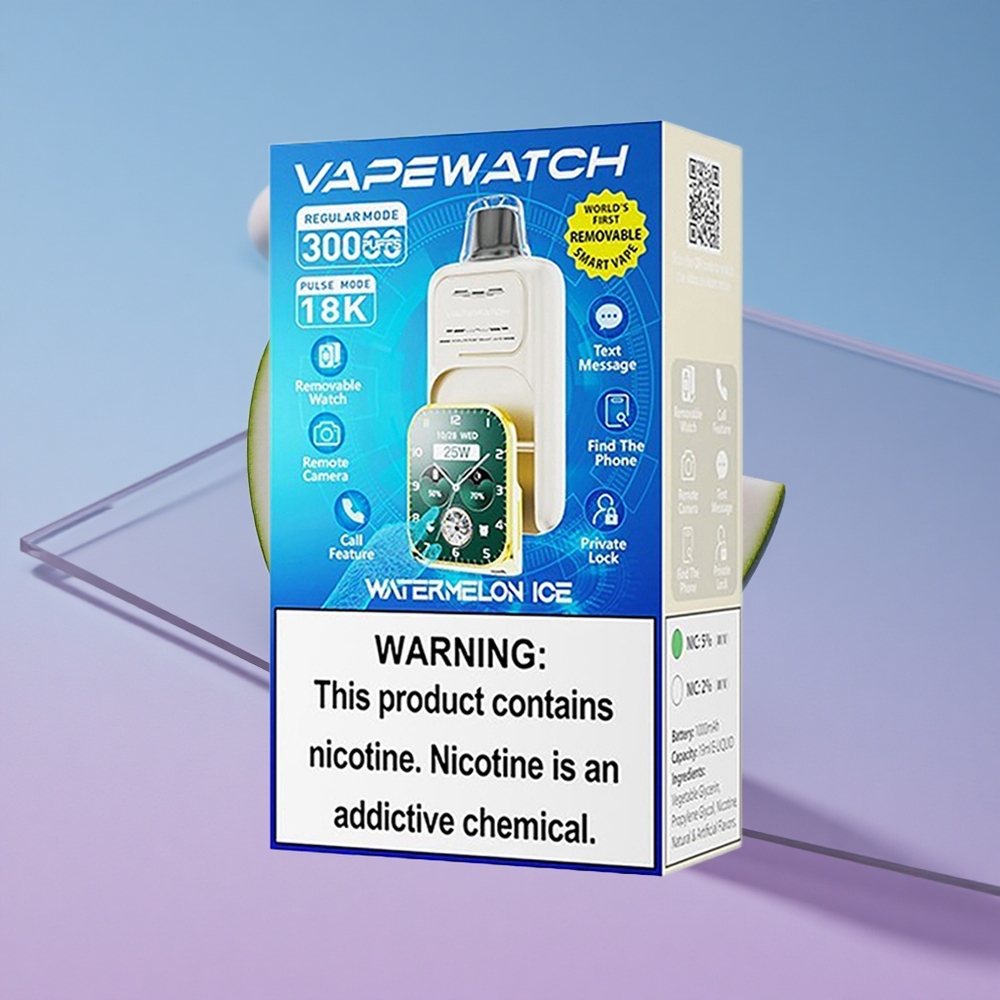 Vannmelon Is JNR Vape Watch 30000 Puffs 19mL E-væske Dual Mesh Coil vape wholesale Norway