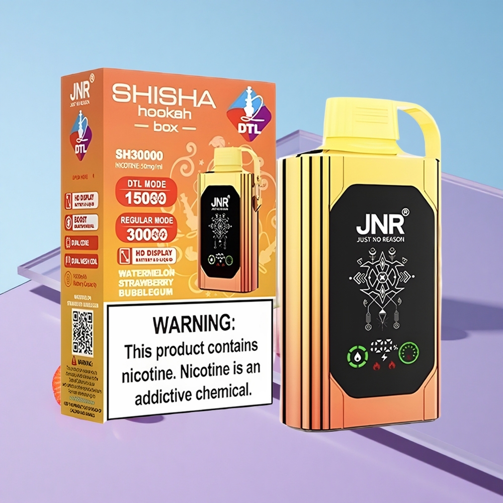 Vannmelon Jordbær Tyggegummi JNR Shisha Hookah Box 20500 Puffs HD Skjerm Type-C Hurtiglading vape wholesale Norway